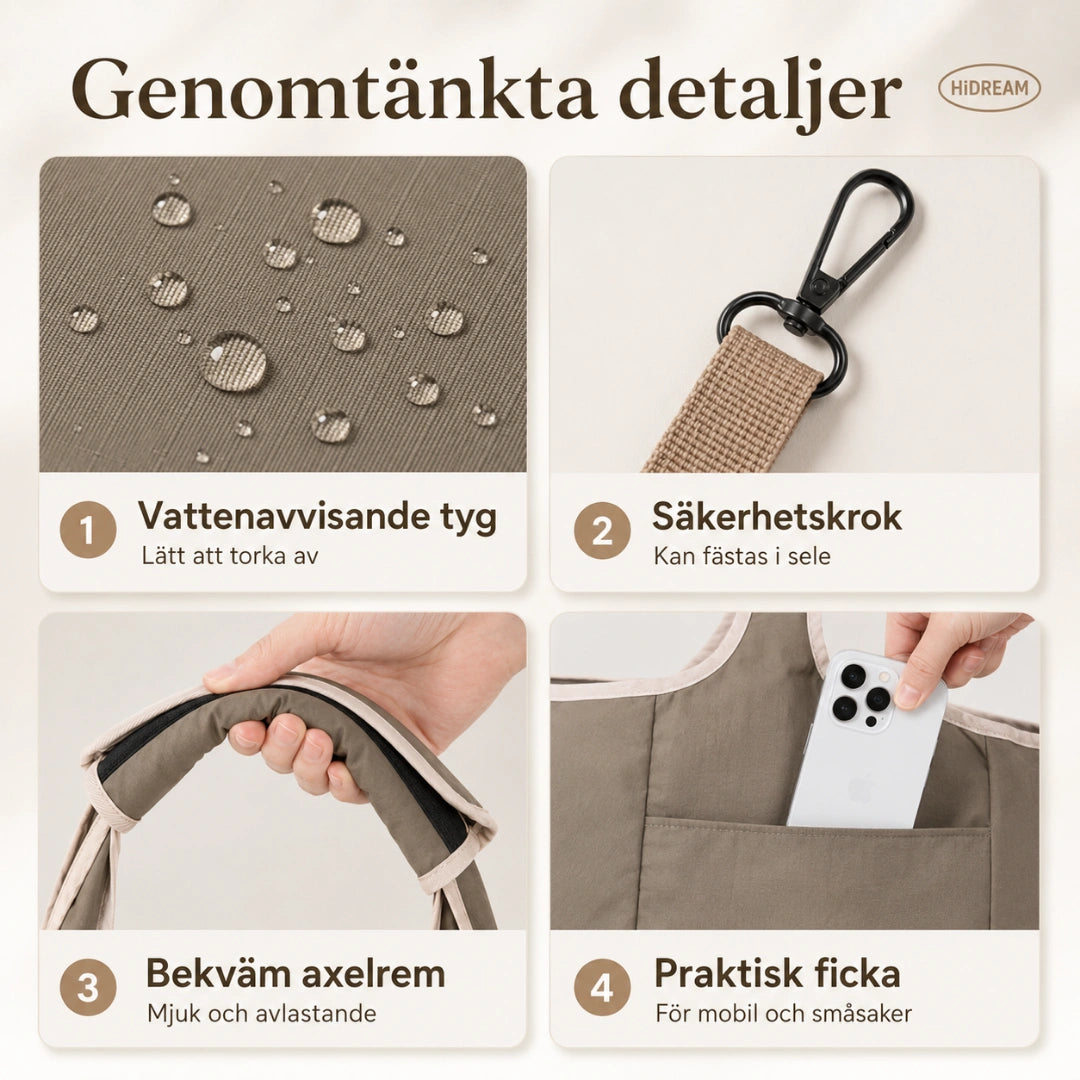 HiDream Bärväska med Frontöppning detaljer  - Djurslottet