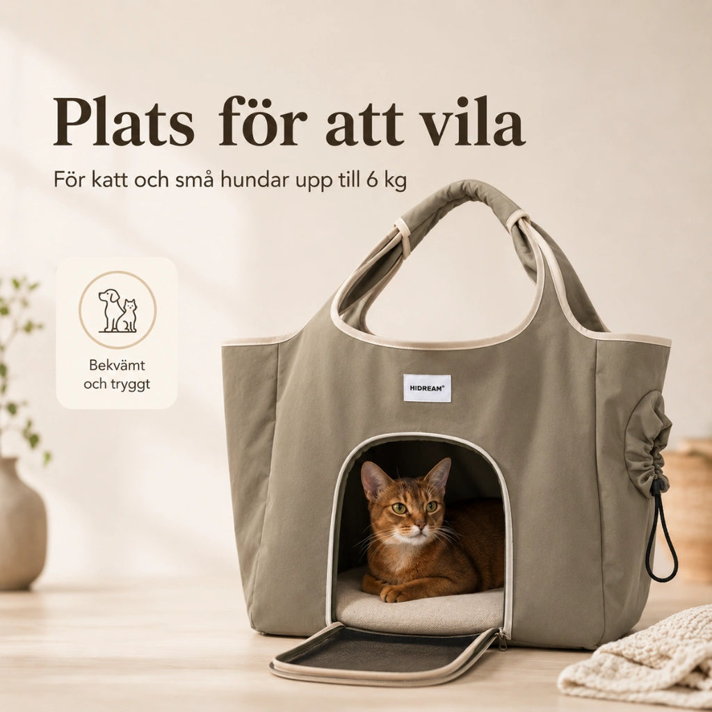 HiDream Bärväska med Frontöppning plats for att vila  - Djurslottet