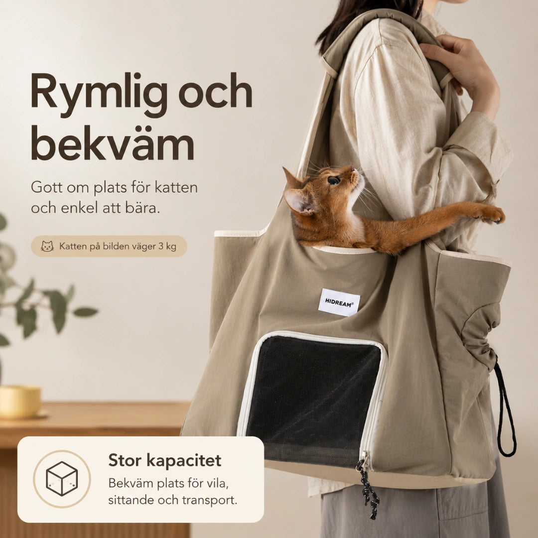 HiDream Bärväska med Frontöppning rymlig och bekvam - Djurslottet