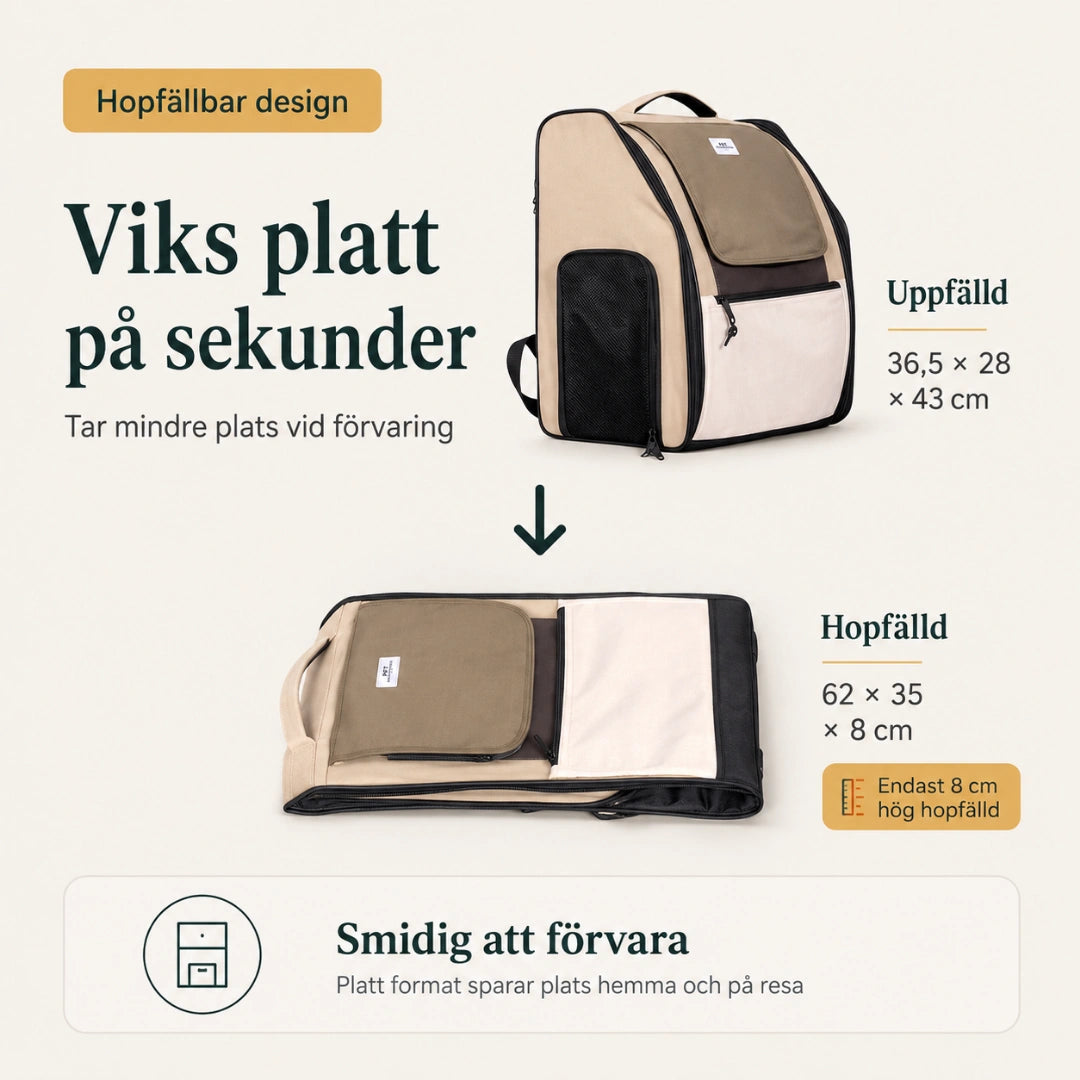 HiDream Expanderbar Ryggsäck sekunder - Djurslottet