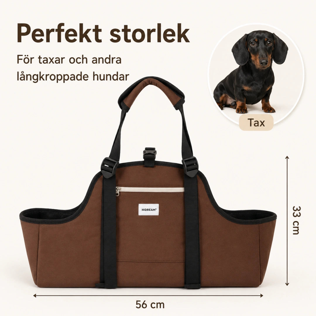 HiDream Lång Hundväska perfekt storlek - Djurslottet