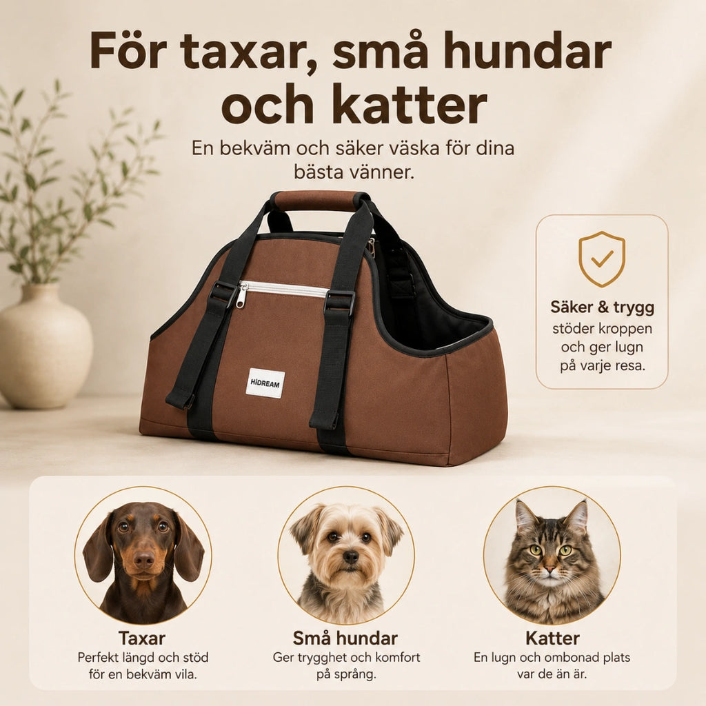 HiDream Lång Hundväska taxar  - Djurslottet
