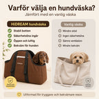 HiDream Lång Hundväska vs vanlig vaska - Djurslottet