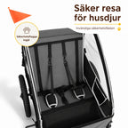 Hopfällbar Cykelvagn saker resa for husdjur - Djurslottet