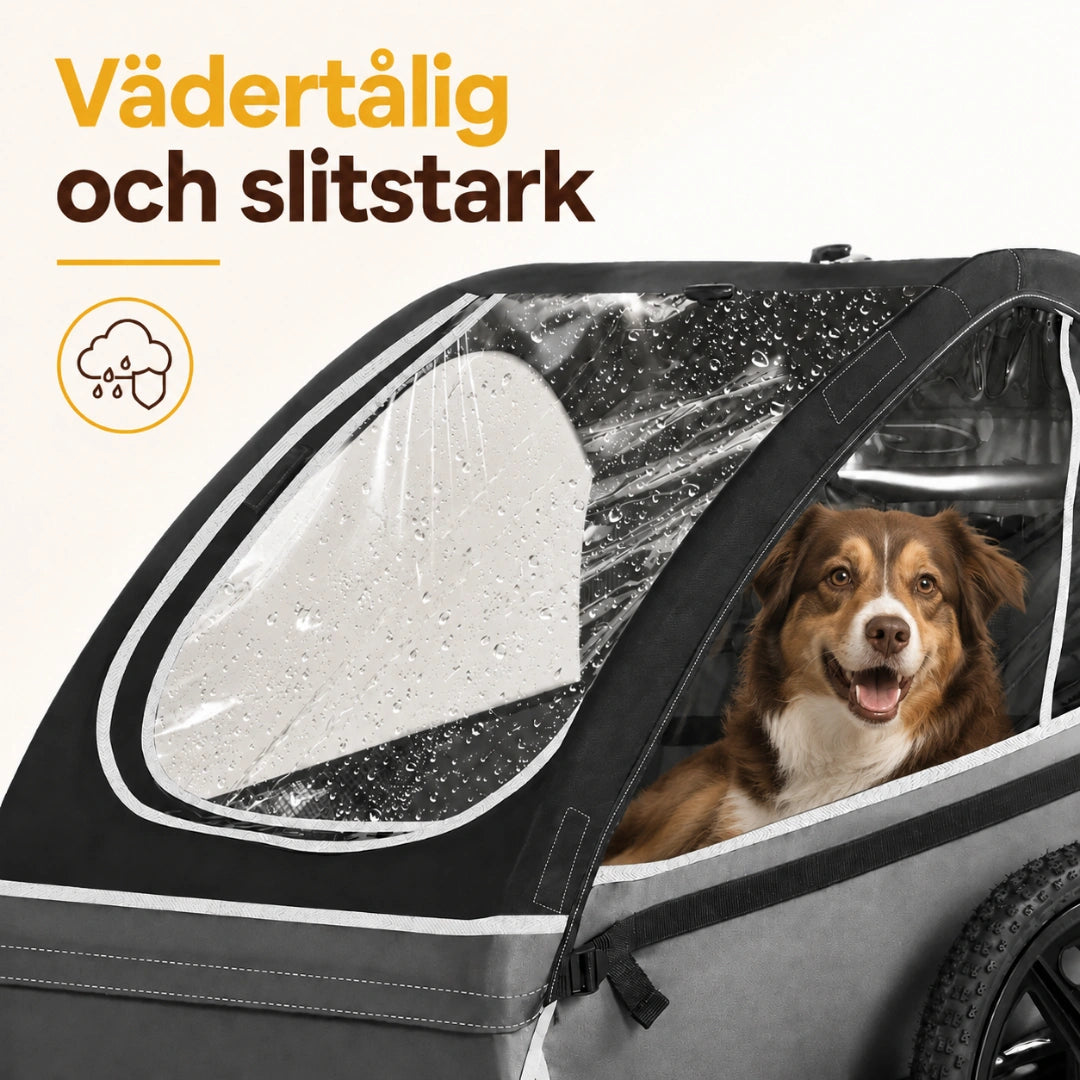 Hopfällbar Cykelvagn vadertalig och slitstark -Djurslottet