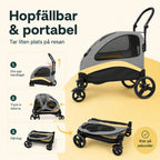 Hopfällbar Hundvagn för Stora Hundar portabel - Djurslottet