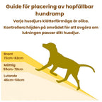 Hopfällbar hundramp för bil Guide för placering av vikbar hundramp Djurslottet
