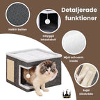 Hopfällbara Kattbädd Detaljerade funktioner - Djurslottet