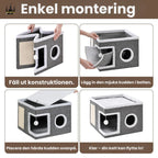 Hopfällbara Kattbädd Enkel montering - Djurslottet