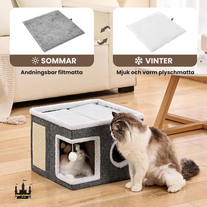 Hopfällbara Kattbädd Året-runt komfort - Djurslottet