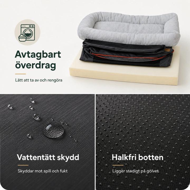 Hundbädd Ortopedisk med Kant avtagbart  - Djurslottet
