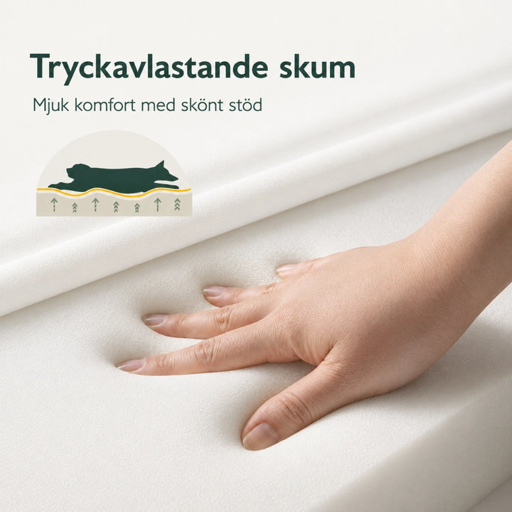 Hundbädd Ortopedisk med Kant tryckavlastande skum - Djurslottet