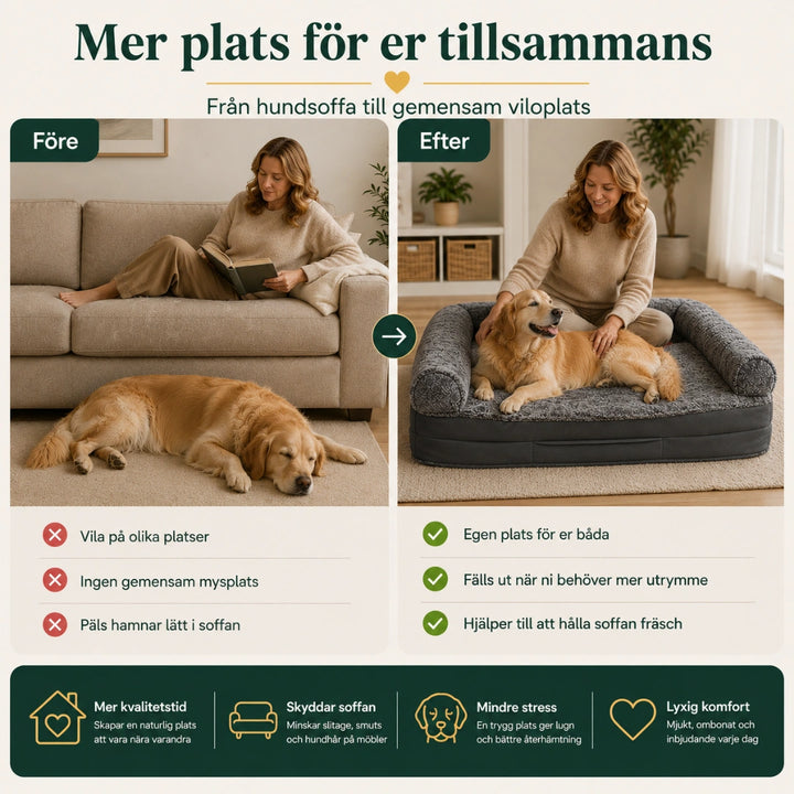 Hundbädd med utdragbar madrass efter - Djurslottet