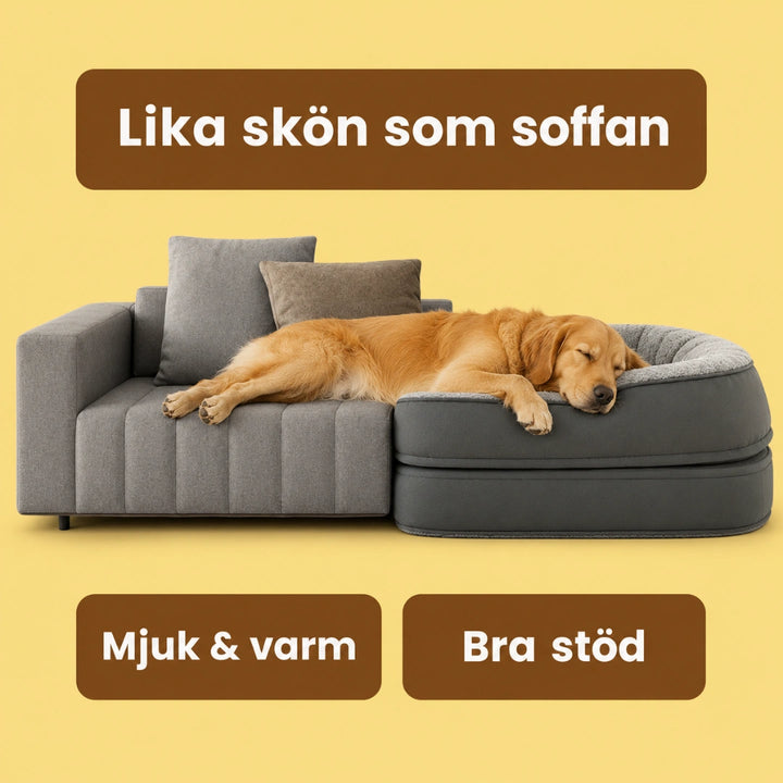 Hundbädd med utdragbar madrass mjuk & varm - Djurslottet