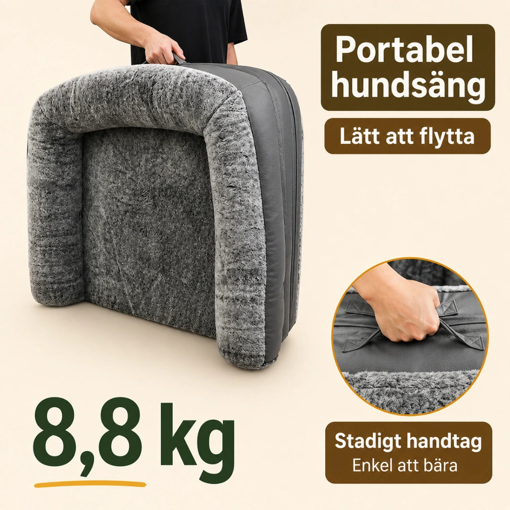 Hundbädd med utdragbar madrass portabel - Djurslottet