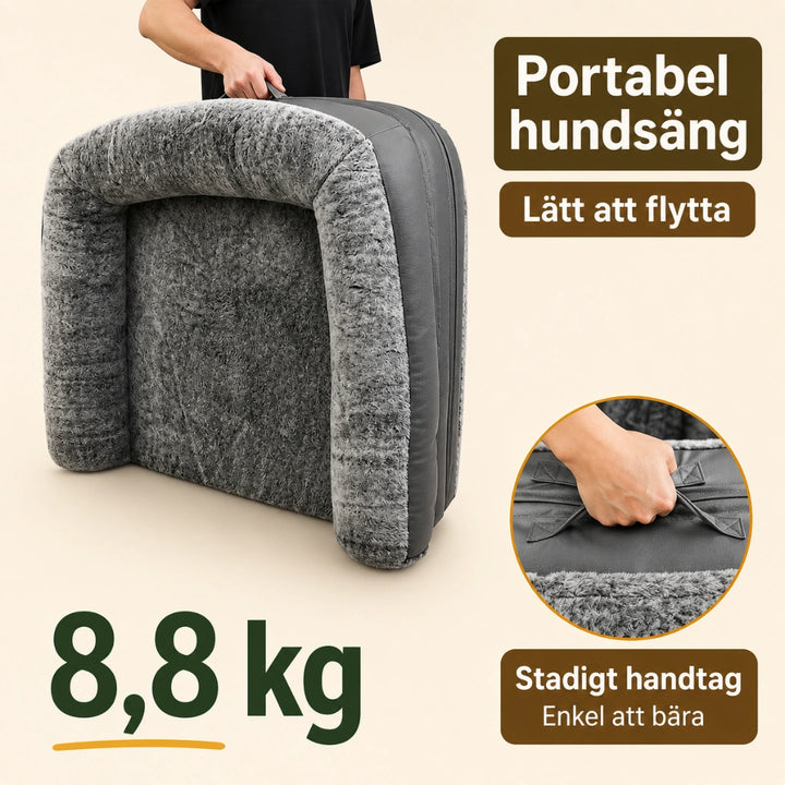 Hundbädd med utdragbar madrass portabel - Djurslottet