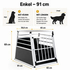 Hundbur i Aluminium för Bil enkel - Djurslottet 
