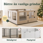 Hundhage med fönsterpaneler grindar - Djurslottet