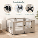 Hundhage med fönsterpaneler smarta detaljer - Djurslottet