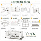 Hundhage med fönsterpaneler steg for steg - Djurslottet