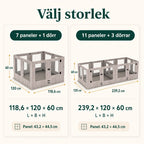 Hundhage med fönsterpaneler storlek - Djurslottet