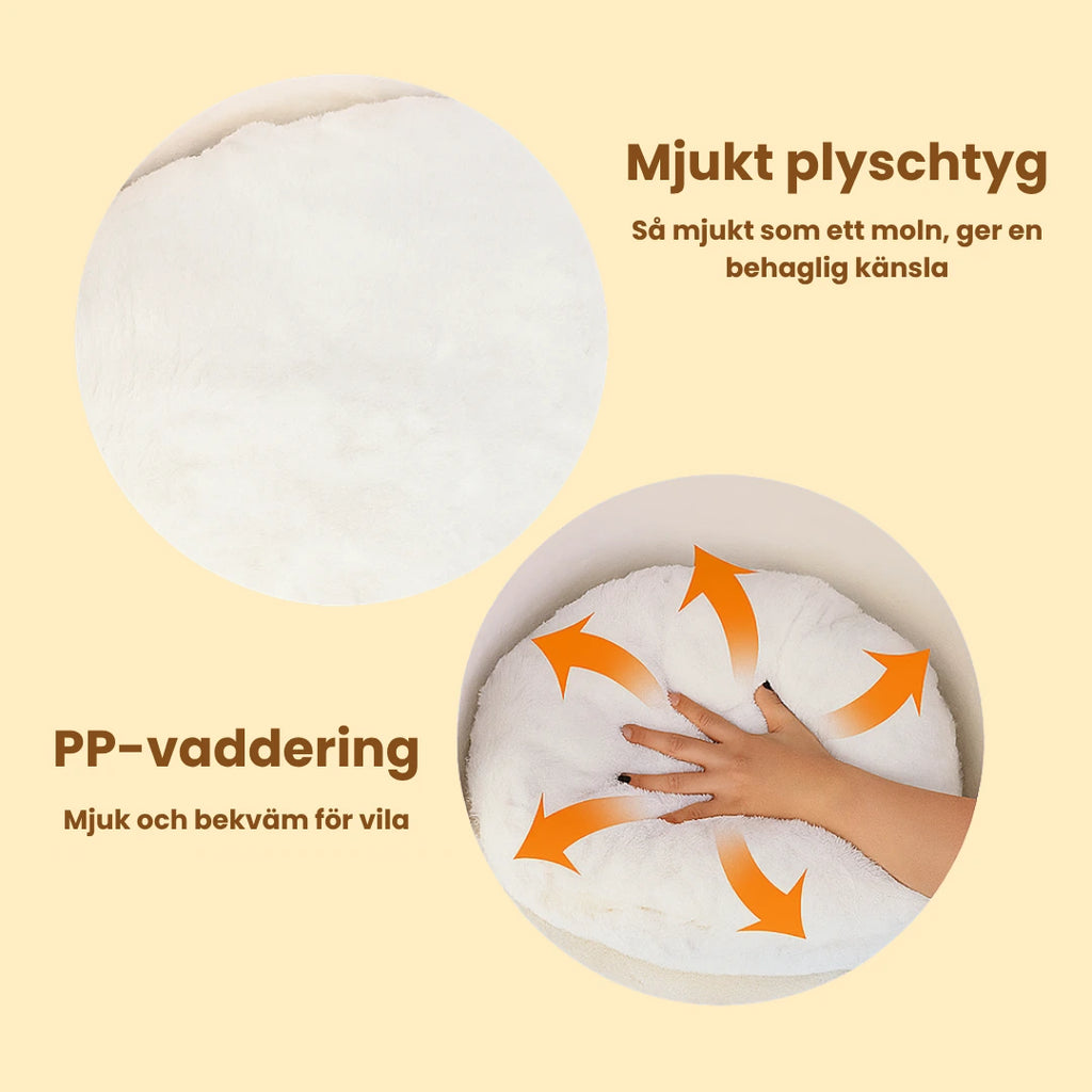 Hundsäng med Ben i Trä Mjukt plyschtyg, PP-Vaddering - Djurstlottet