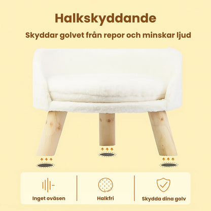 Hundsäng med Ben i Trä Skyddar golvet mot repor och minskar buller - Djurslottet