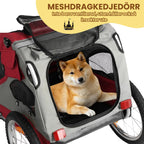 Hundvagn för Cykel Inte bara ventilerad, utan håller också insekter ute - Djurslottet