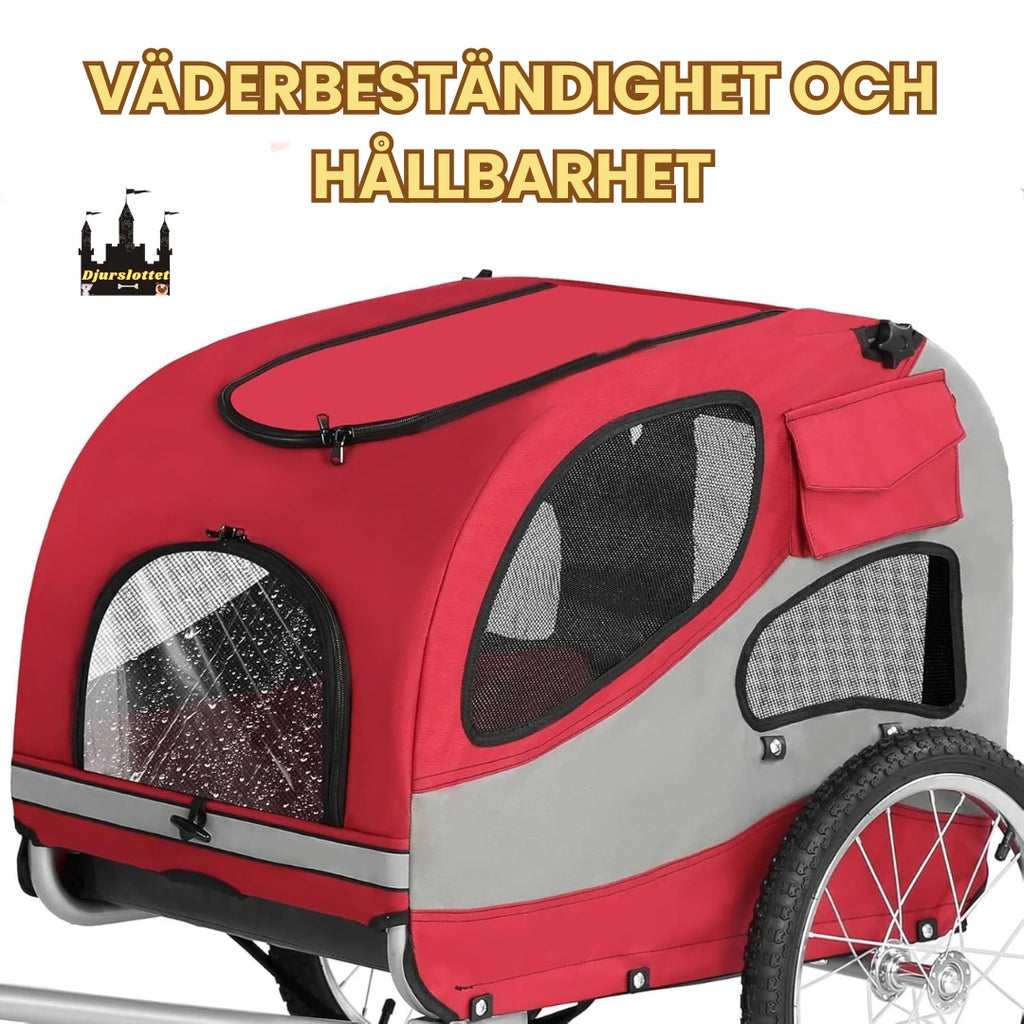 Hundvagn för Cykel VÄDERBESTÄNDIGHET OCH HÅLLBARHET - Djurslottet