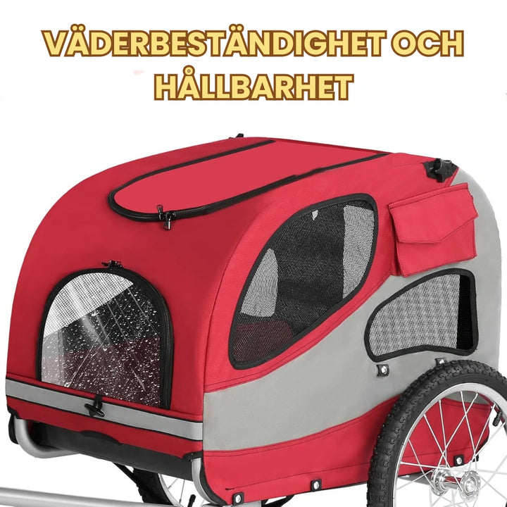 Hundvagn för Cykel VÄDERBESTÄNDIGHET OCH HÅLLBARHET Djurslottet