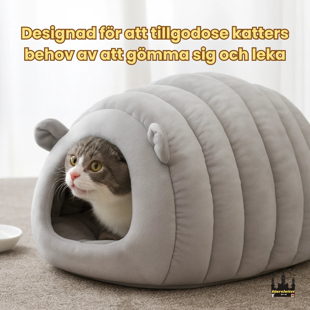 Igloo Kattsäng Mjuk Bädd Designad för att tillgodose katters behov av att gömma sig och leka - Djurslottet