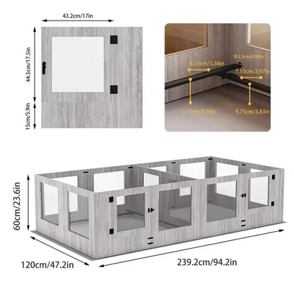 Inhägnad i Trädesign Storlek 14 Panel - Djurslottet