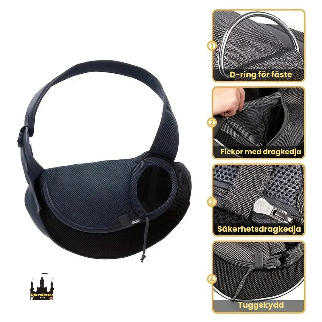 Justerbar axelrem PawsPack Slingväska för husdjur -Djurslottet
