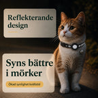 Katthalsband med Airtagskal reflekterande design - Djurslottet