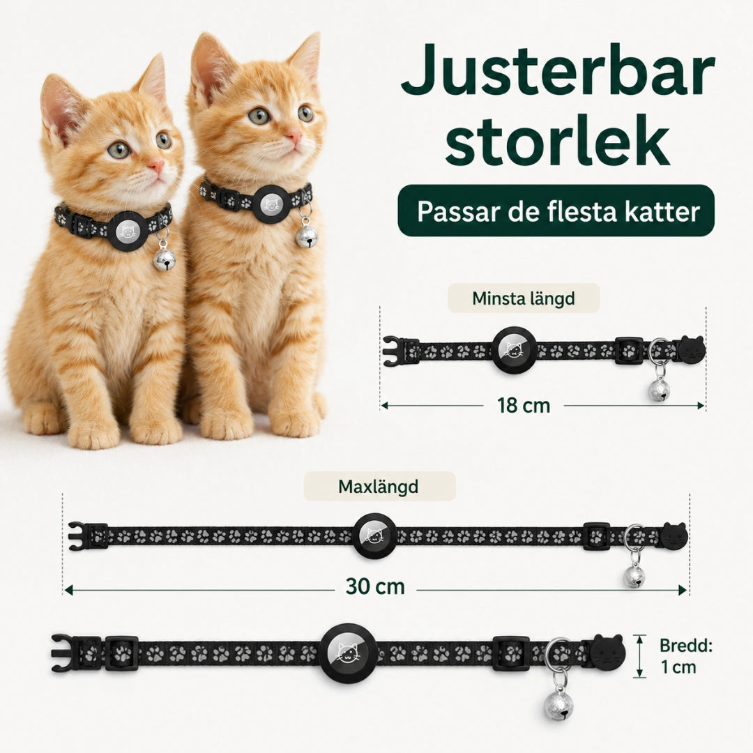 Katthalsband med Airtagskal storlek - Djurslottet