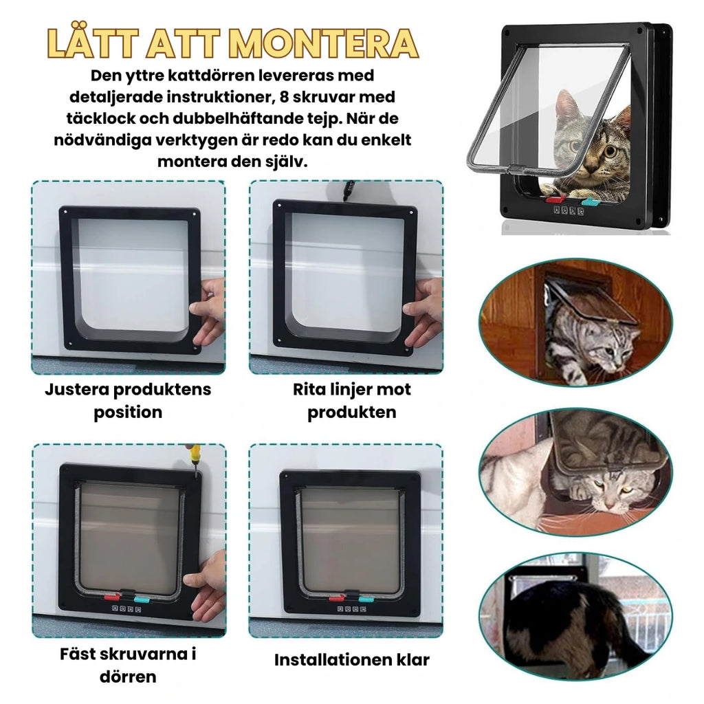 Kattlucka Enkel montering - Djurslottet