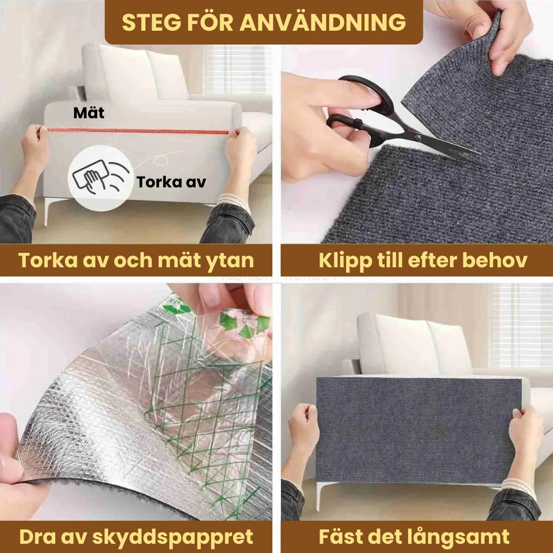 Kattmöbelskydd Steg för användning - Djurslottet
