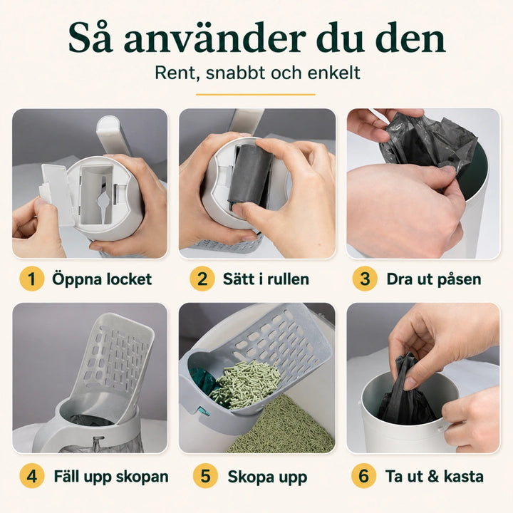 Kattspade med hållare snabbt och enkelt - Djurslottet