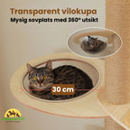 Klösträd golv till tak med justerbar höjd Transparent vilokupa - Djurslottet