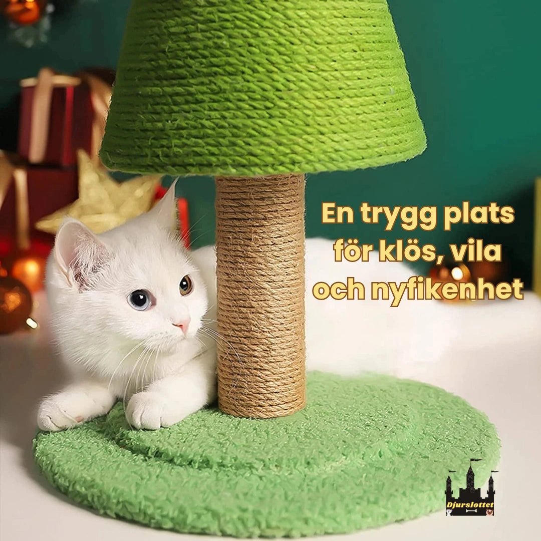 Klösträd julgran för katt En trygg plats för klös, vila och nyfikenhet - Djurslottet