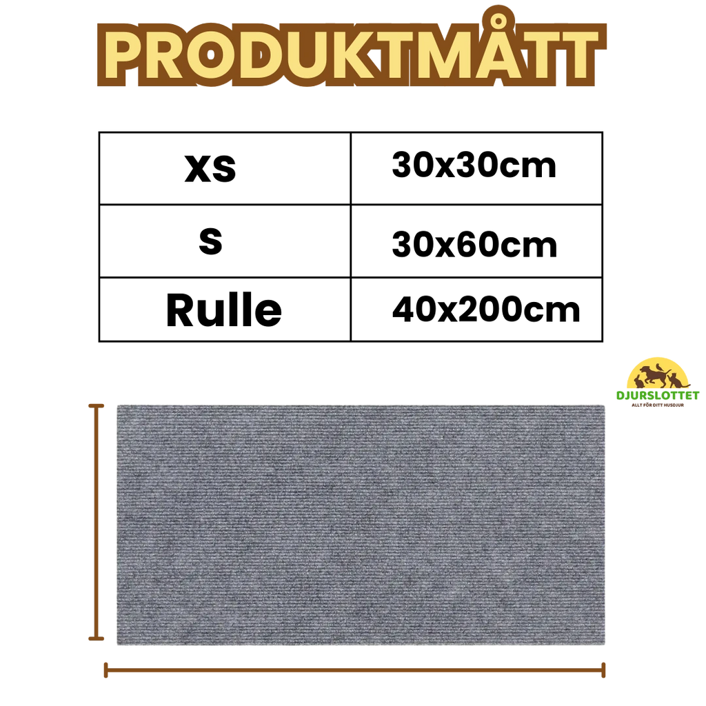 Storlek på Klösmatta självhäftande - Djurslottet
