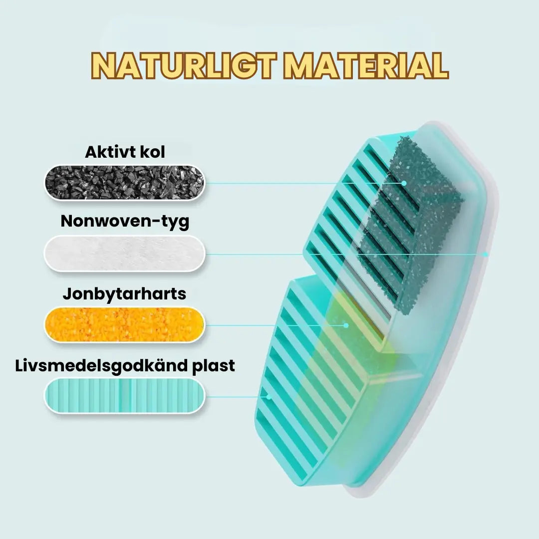 Kolfilter till kattfontän trådlös rostfri NATURLIGT MATERIAL - Djurslottet