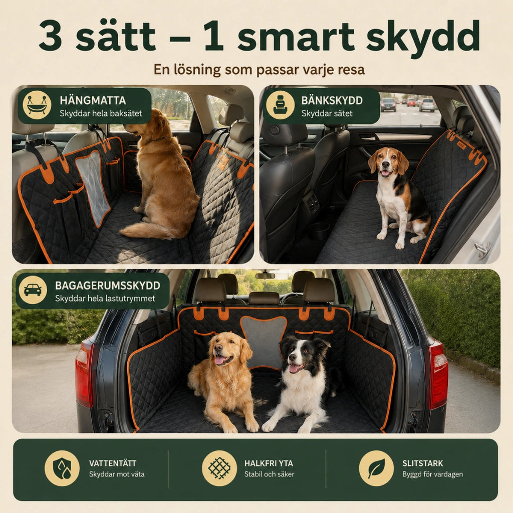 Komplett baksätesskydd repsäker 1 smart skydd - Djurslottet