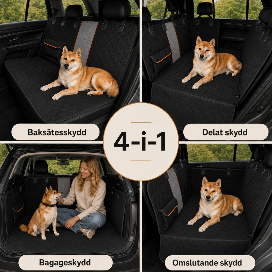 Komplett baksätesskydd repsäker 4-i-1 - Djurslottet