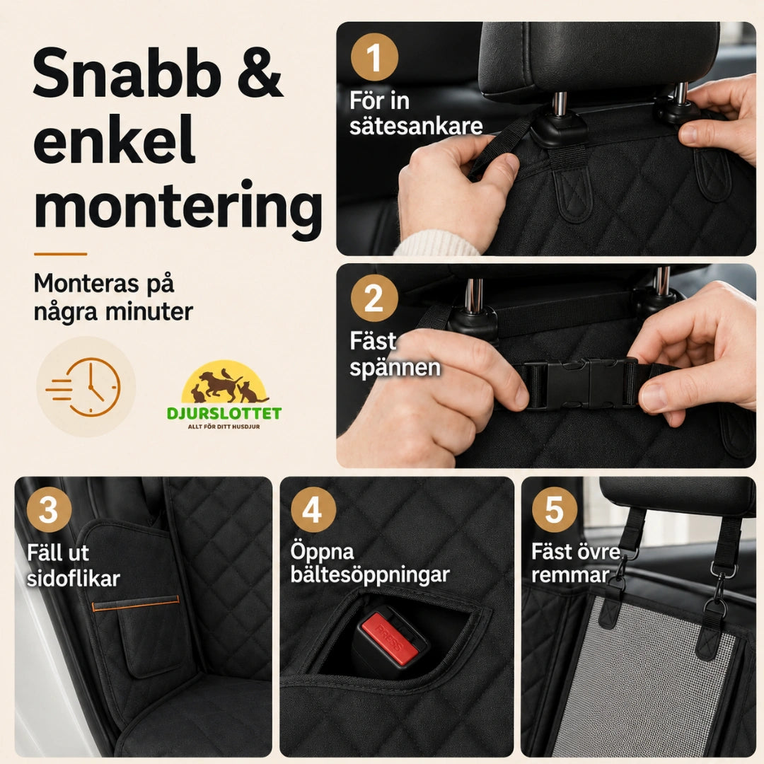 Komplett baksätesskydd repsäker enkel montering - Djurslottet