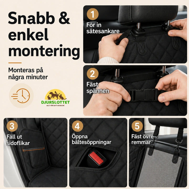 Komplett baksätesskydd repsäker enkel montering - Djurslottet