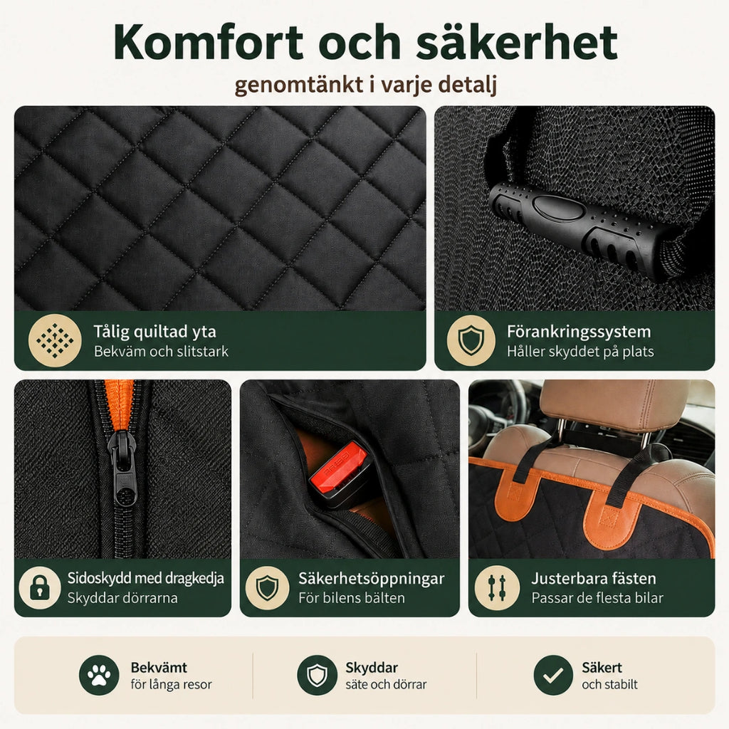 Komplett baksätesskydd repsäker komfort - Djurslottet