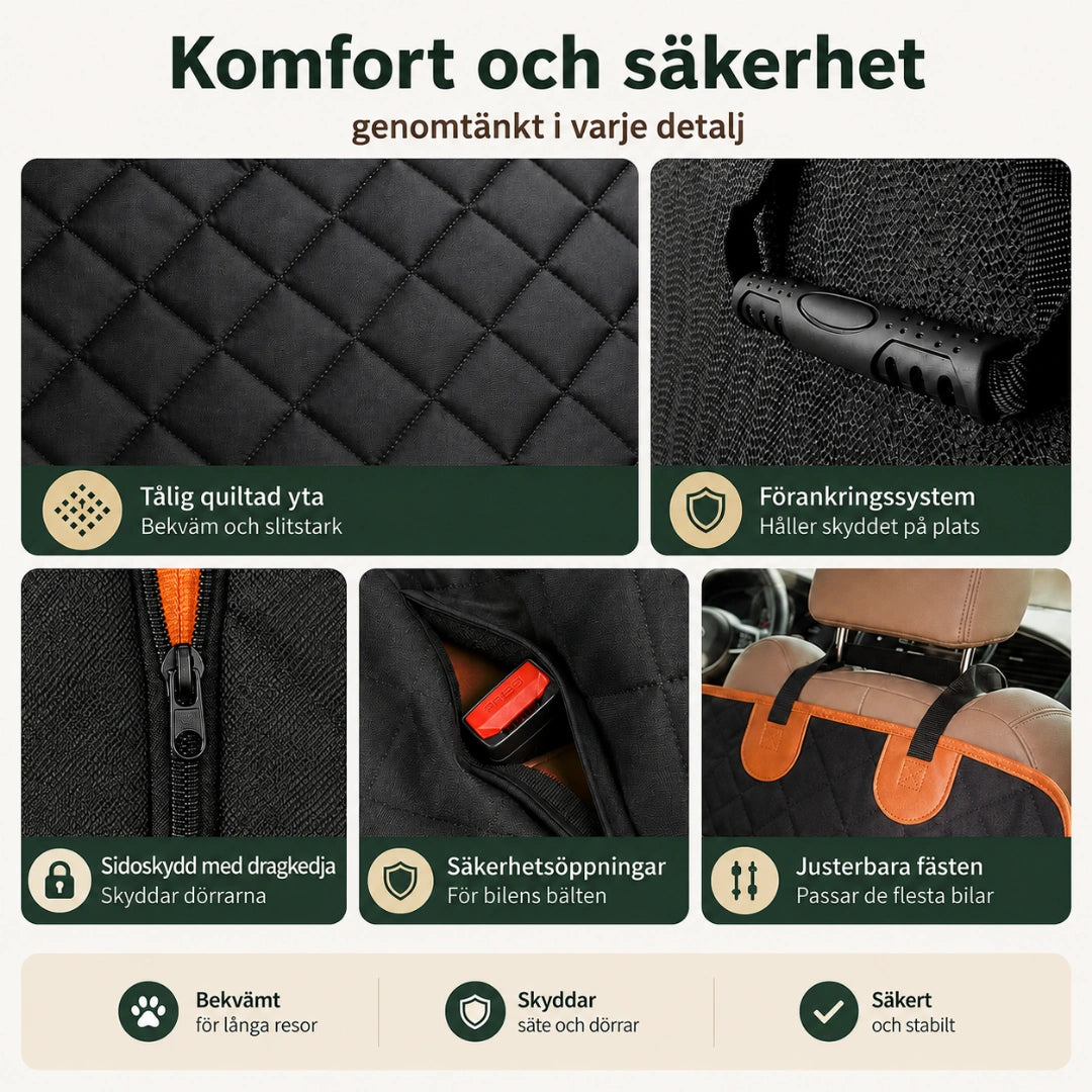 Komplett baksätesskydd repsäker komfort - Djurslottet
