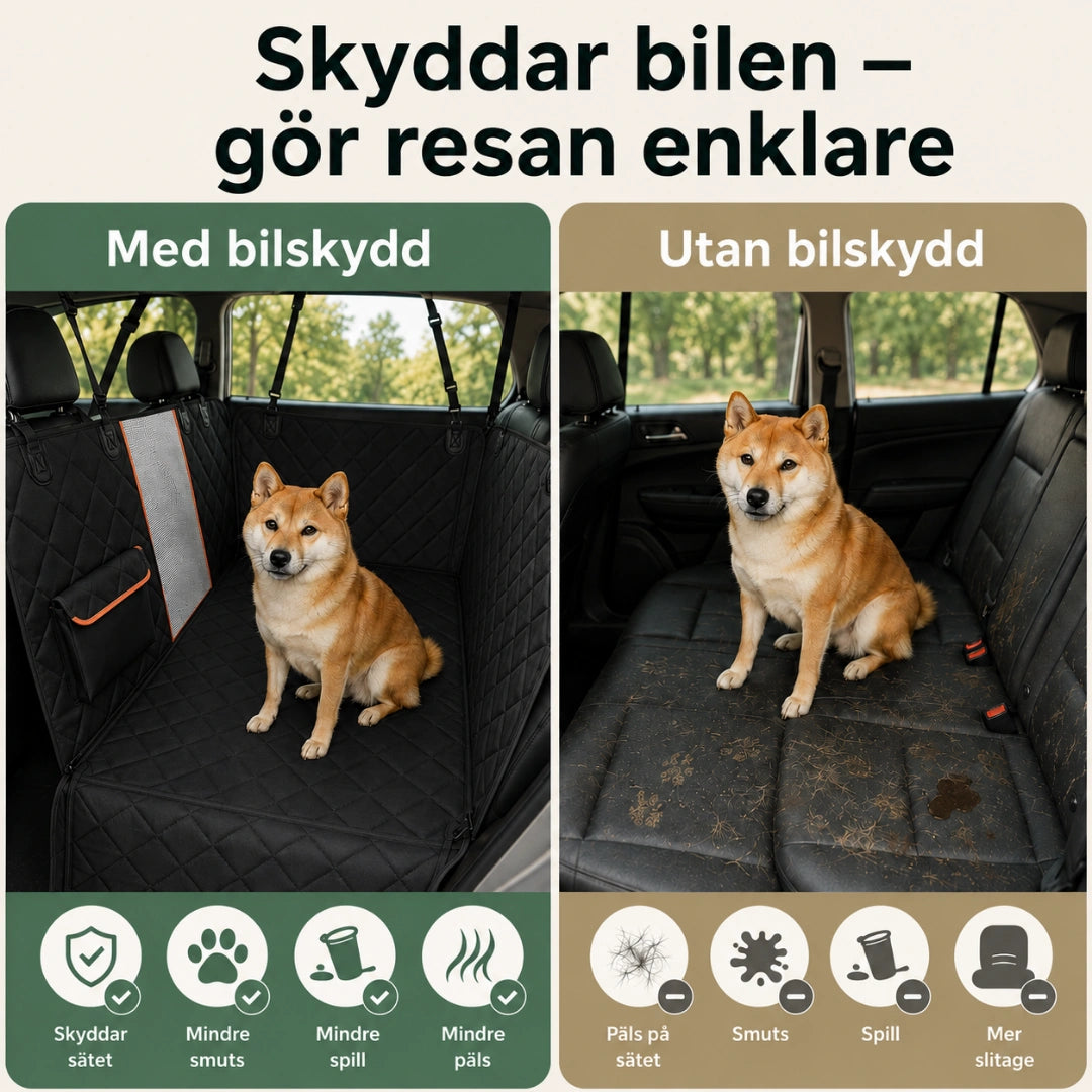 Komplett baksätesskydd repsäker med bilskydd - Djurslottet