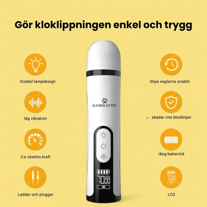 LED Elektrisk klofil för Husdjur Gör kloklippningen enkel och trygg - Djurslottet